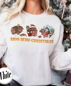 vintage baby hippo sweatshirt funny christmas shirt for animal lovers unique tee featuring moo deng design vzrrz