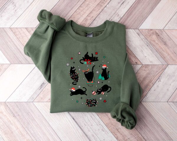 vintage black cat christmas sweatshirt for cat lovers featuring a fun holiday design ideal for xmas celebrations and cozy winter wear vdvf4 scaled