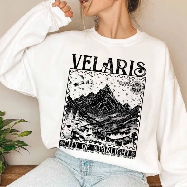 vintage bookish hoodie velaris city of starlight acotar sweatshirt featuring court of thorns and roses design for fans a8fyh