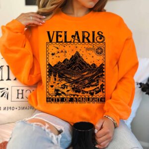 vintage bookish hoodie velaris city of starlight acotar sweatshirt featuring court of thorns and roses design for fans aex3k