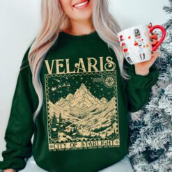 Vintage Bookish Hoodie Velaris City of Starlight Acotar Sweatshirt Featuring Court of Thorns and Roses Design for Fans
