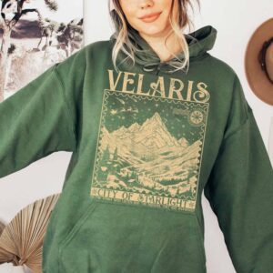 vintage bookish hoodie velaris city of starlight acotar sweatshirt featuring court of thorns and roses design for fans yppff