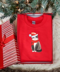 vintage cat sweatshirt for cat lovers funny christmas crewneck with unique cat design comfortable holiday apparel nwrfk