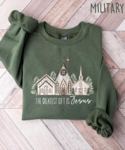 vintage christian sweatshirt with jesus quotes for christmas celebrations and religious faith statements 2nmu6