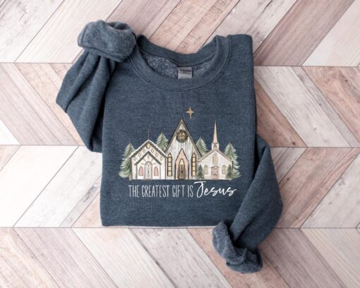 vintage christian sweatshirt with jesus quotes for christmas celebrations and religious faith statements hhrnt