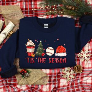 vintage christmas baseball shirt for baseball lovers featuring fun holiday design and comfortable fit wstrr scaled