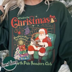 vintage christmas book club sweatshirt featuring north pole theme for book lovers and holiday enthusiasts oixt7