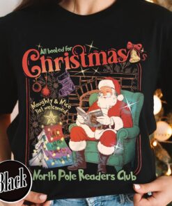 vintage christmas book club sweatshirt featuring north pole theme for book lovers and holiday enthusiasts x1dtp