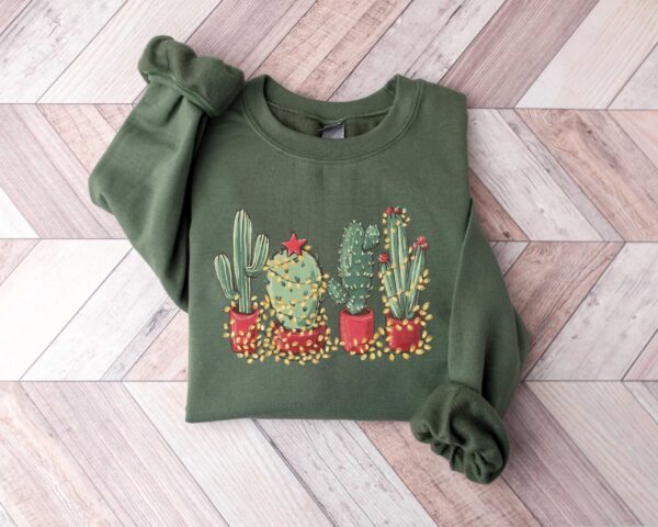 vintage christmas cactus t shirt for plant lovers featuring cowboy design and southern style holiday theme fqwke scaled