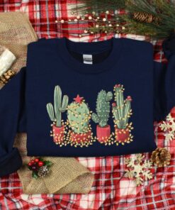 vintage christmas cactus t shirt for plant lovers featuring cowboy design and southern style holiday theme o4xio scaled