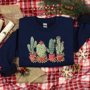 vintage christmas cactus t shirt for plant lovers featuring cowboy design and southern style holiday theme o4xio scaled