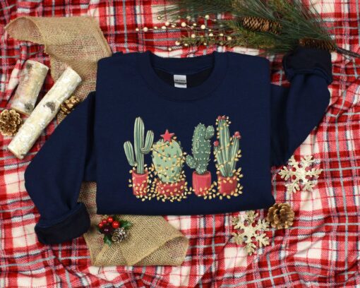 vintage christmas cactus t shirt for plant lovers featuring cowboy design and southern style holiday theme o4xio scaled