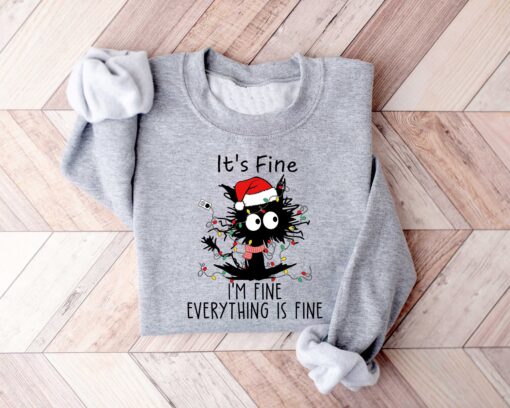 vintage christmas cat shirt funny black cat sweatshirt for cat lovers meowy christmas design with it is fine slogan njnx9 scaled