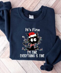 vintage christmas cat shirt funny black cat sweatshirt for cat lovers meowy christmas design with it is fine slogan pxmvo scaled