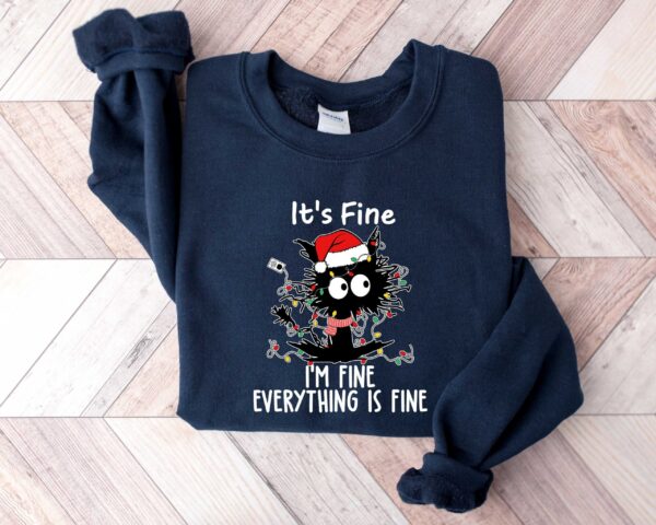 vintage christmas cat shirt funny black cat sweatshirt for cat lovers meowy christmas design with it is fine slogan pxmvo scaled