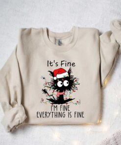 vintage christmas cat shirt funny black cat sweatshirt for cat lovers meowy christmas design with it is fine slogan x9o6k scaled