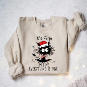 vintage christmas cat shirt funny black cat sweatshirt for cat lovers meowy christmas design with it is fine slogan x9o6k scaled