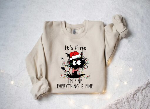 vintage christmas cat shirt funny black cat sweatshirt for cat lovers meowy christmas design with it is fine slogan x9o6k scaled