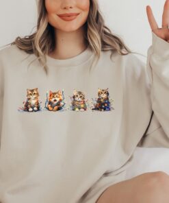 vintage christmas cat sweatshirt for cat lovers featuring meowy christmas design comfortable crewneck style agc3m scaled