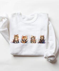 vintage christmas cat sweatshirt for cat lovers featuring meowy christmas design comfortable crewneck style deors scaled