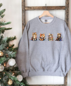 vintage christmas cat sweatshirt for cat lovers featuring meowy christmas design comfortable crewneck style lf6r8 scaled