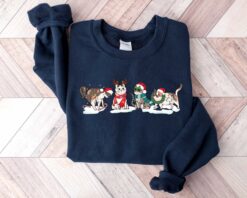 vintage christmas cat sweatshirt for cat lovers featuring various cat breeds and kittens ideal for holiday celebrations ybsis scaled