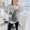 Vintage Christmas Cat Sweatshirt Retro Meowy Catmas Crewneck for Cat Dads and Moms Oversized Design for Festive Holiday Celebrations