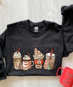 vintage christmas coffee t shirt with gingerbread and christmas tree design for coffee lovers and holiday outfits 29k8q scaled