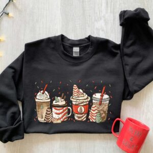 vintage christmas coffee t shirt with gingerbread and christmas tree design for coffee lovers and holiday outfits 29k8q scaled