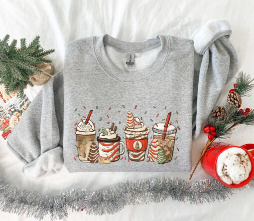 vintage christmas coffee t shirt with gingerbread and christmas tree design for coffee lovers and holiday outfits b5pg6 scaled