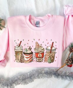 vintage christmas coffee t shirt with gingerbread and christmas tree design for coffee lovers and holiday outfits cdjrj scaled