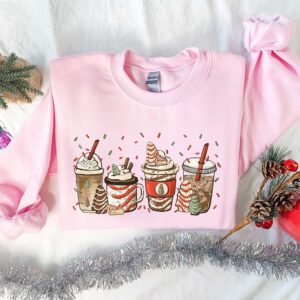 vintage christmas coffee t shirt with gingerbread and christmas tree design for coffee lovers and holiday outfits cdjrj scaled