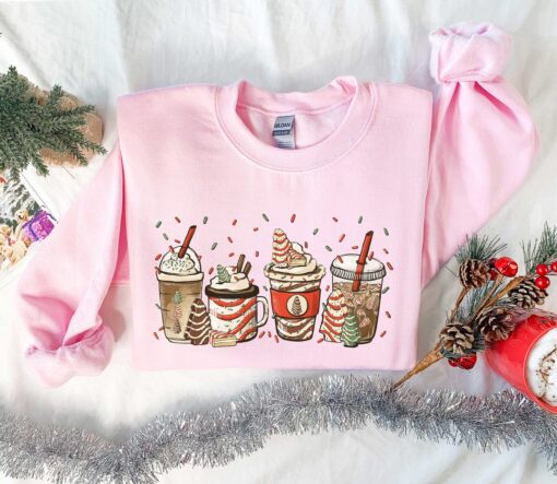 vintage christmas coffee t shirt with gingerbread and christmas tree design for coffee lovers and holiday outfits cdjrj scaled