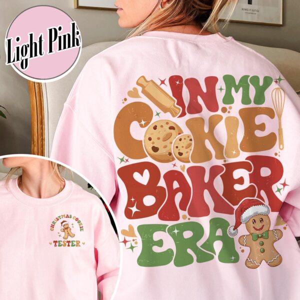 vintage christmas cookie tester sweatshirt for couples with fun cookie and milk design for holiday baking enthusiasts gwz3l