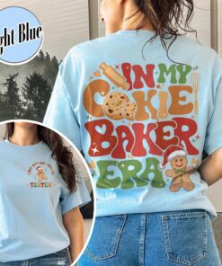 vintage christmas cookie tester sweatshirt for couples with fun cookie and milk design for holiday baking enthusiasts lfcoq