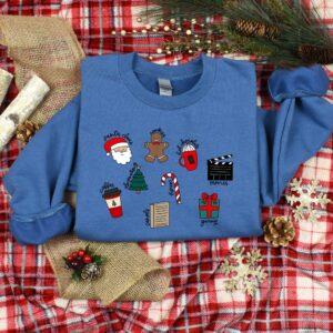 vintage christmas doodle t shirt for christmas lovers featuring fun designs ideal for holiday parties and family gatherings dzobd scaled