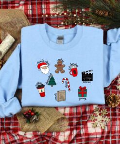 vintage christmas doodle t shirt for christmas lovers featuring fun designs ideal for holiday parties and family gatherings hla0v scaled