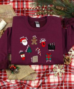 vintage christmas doodle t shirt for christmas lovers featuring fun designs ideal for holiday parties and family gatherings mus2v scaled