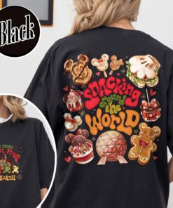 vintage christmas family shirt featuring magic kingdom design and snacking around the world theme for holiday celebrations 6yfed