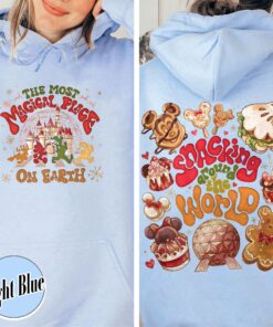 vintage christmas family shirt featuring magic kingdom design and snacking around the world theme for holiday celebrations ny92o