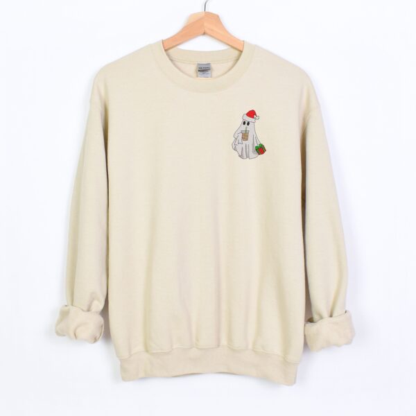 vintage christmas ghost embroidered sweatshirt with unique design for trendy holiday style 9wglc scaled