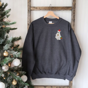 vintage christmas ghost embroidered sweatshirt with unique design for trendy holiday style csicu