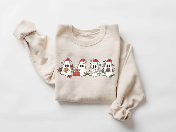 vintage christmas ghost sweater with fun santa design for holiday parties and merry celebrations xuw2o scaled