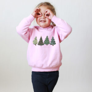 vintage christmas hoodie for toddler featuring christmas tree design comfortable winter sweatshirt for kids long sleeve crewneck vc2q4