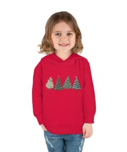 vintage christmas hoodie for toddler featuring christmas tree design comfortable winter sweatshirt for kids long sleeve crewneck xh786