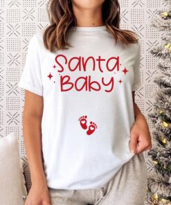 vintage christmas maternity shirt santa baby pregnancy announcement with fun design for holiday reveal and celebration z4ysb