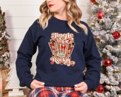 Vintage Christmas Music T Shirt - Jingle Bell Rockin Retro Design for Holiday Celebrations and Festive Gatherings