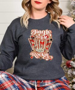 vintage christmas music t shirt jingle bell rockin retro design for holiday celebrations and festive gatherings htmya scaled