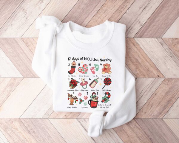 vintage christmas nurse sweatshirt for 12 days of nursing with unique design ideal for nicu nurses and holiday celebrations mjhgx scaled