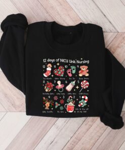 vintage christmas nurse sweatshirt for 12 days of nursing with unique design ideal for nicu nurses and holiday celebrations x3bwc scaled